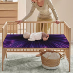 Purple Hyperspace Print Baby Crib Sheet