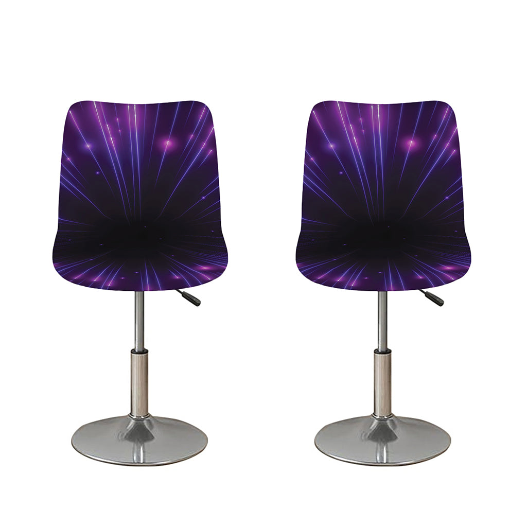 Purple Hyperspace Print Bar Stool Covers