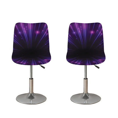Purple Hyperspace Print Bar Stool Covers
