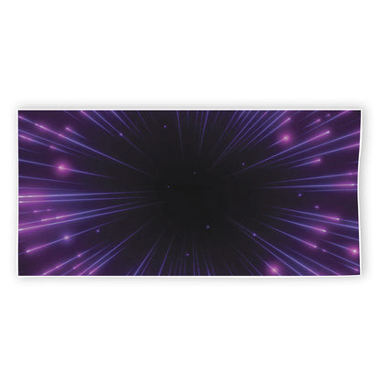 Purple Hyperspace Print Beach Towel