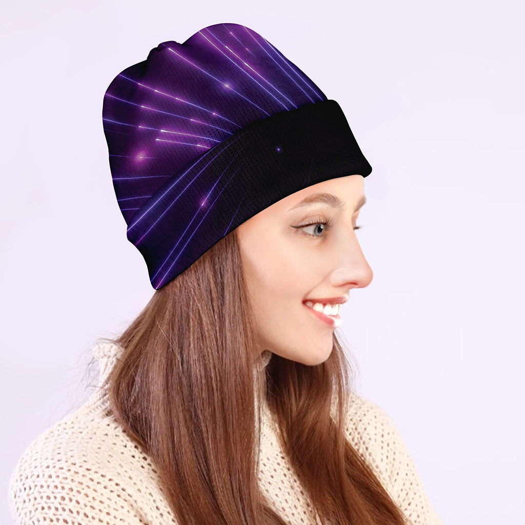 Purple Hyperspace Print Beanie