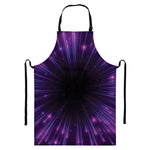 Purple Hyperspace Print Bib Apron With Pocket