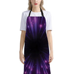 Purple Hyperspace Print Bib Apron With Pocket