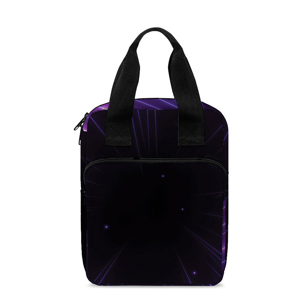 Purple Hyperspace Print Bible Tote Bag