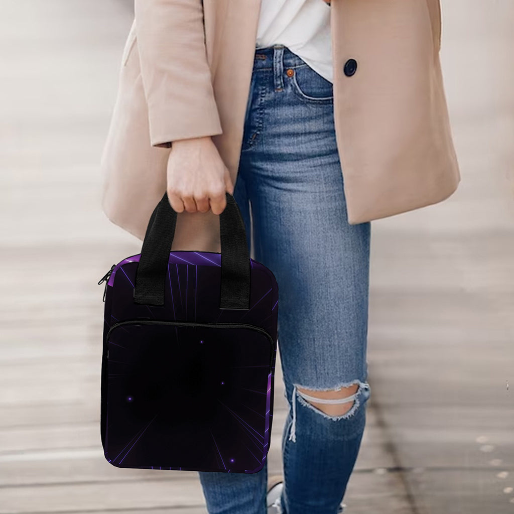 Purple Hyperspace Print Bible Tote Bag