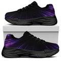 Purple Hyperspace Print Black Chunky Shoes