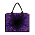 Purple Hyperspace Print Canvas Tote Bag