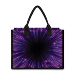 Purple Hyperspace Print Canvas Tote Bag