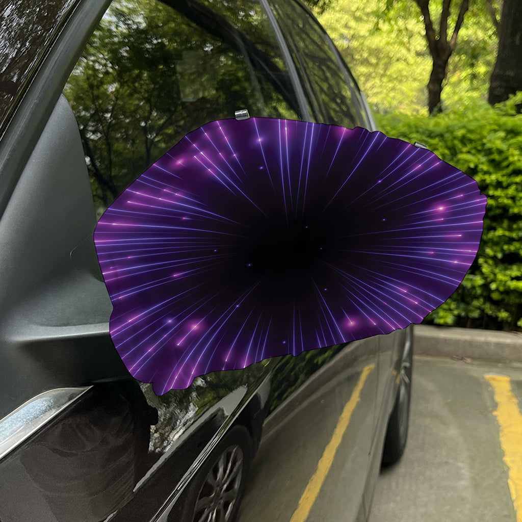 Purple Hyperspace Print Car Side Mirror Covers