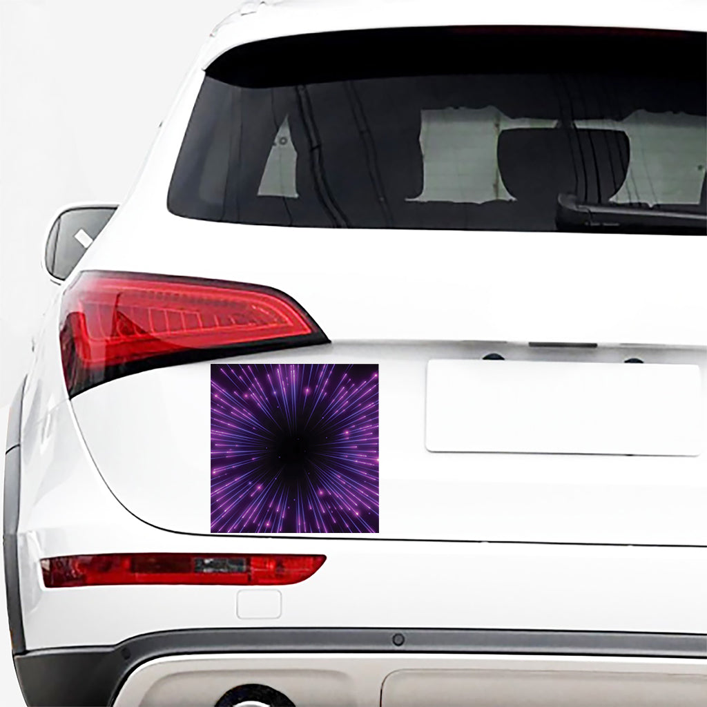 Purple Hyperspace Print Car Sticker