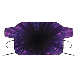 Purple Hyperspace Print Car Windshield Snow Cover