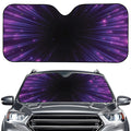 Purple Hyperspace Print Car Windshield Sun Shade