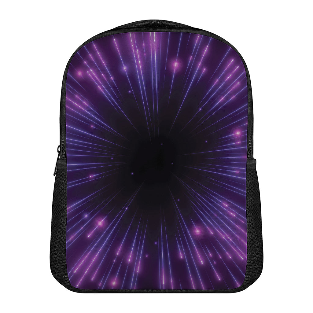 Purple Hyperspace Print Casual Backpack