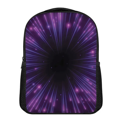 Purple Hyperspace Print Casual Backpack