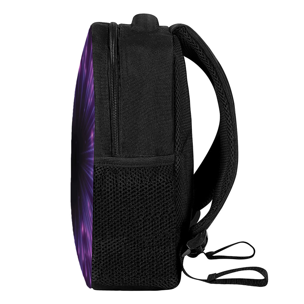Purple Hyperspace Print Casual Backpack