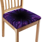 Purple Hyperspace Print Chair Cushion Cover