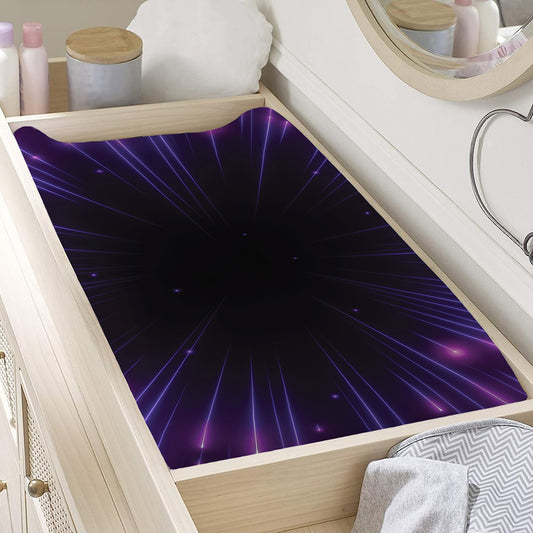 Purple Hyperspace Print Changing Pad Cover
