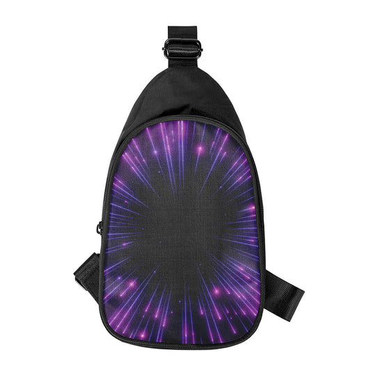 Purple Hyperspace Print Chest Bag
