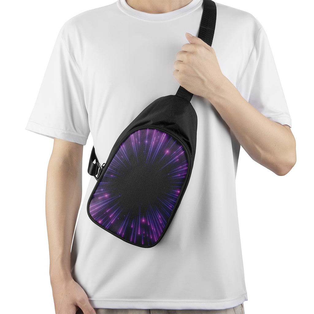 Purple Hyperspace Print Chest Bag