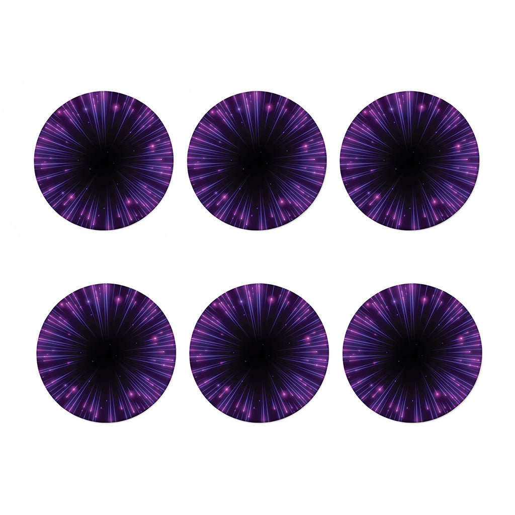 Purple Hyperspace Print Coaster Set