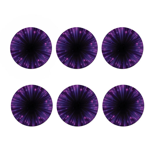 Purple Hyperspace Print Coaster Set