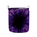 Purple Hyperspace Print Collapsible Laundry Basket