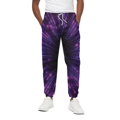 Purple Hyperspace Print Cotton Pants