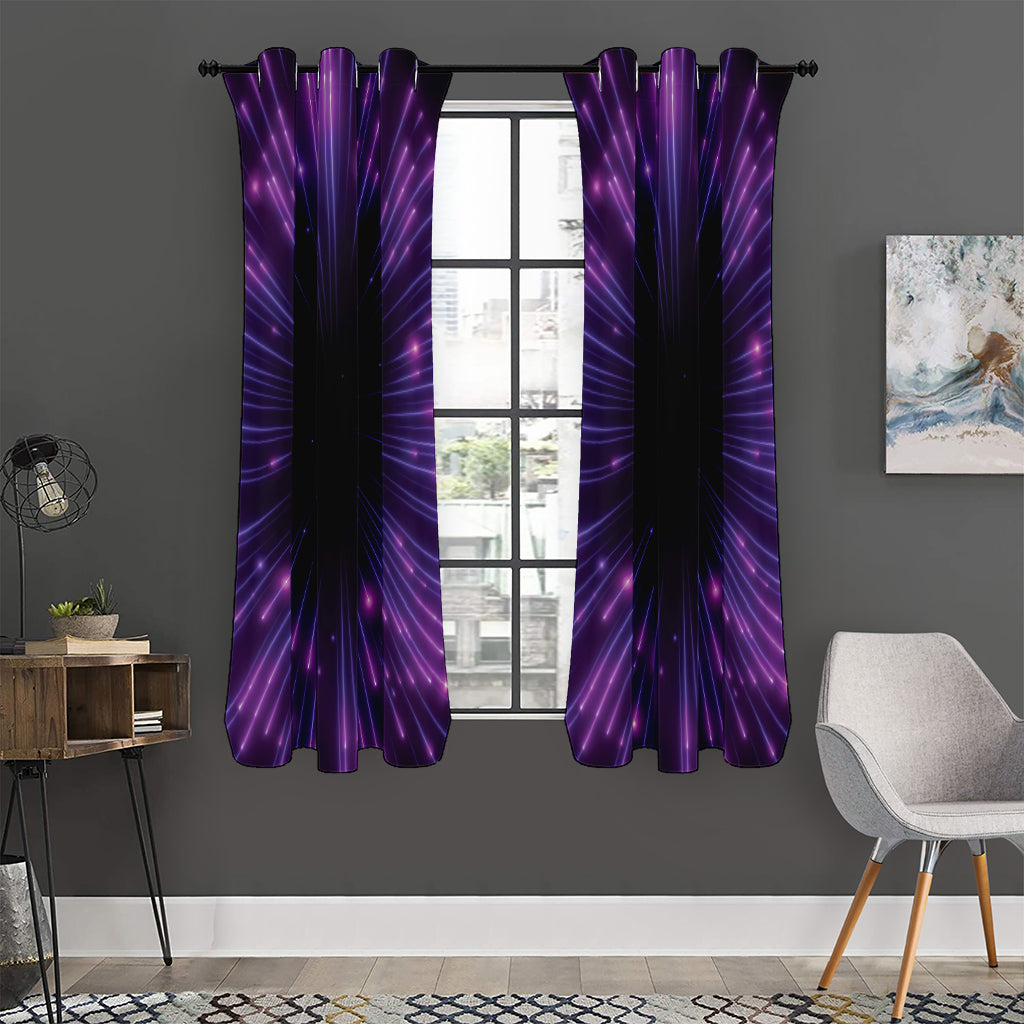 Purple Hyperspace Print Curtain