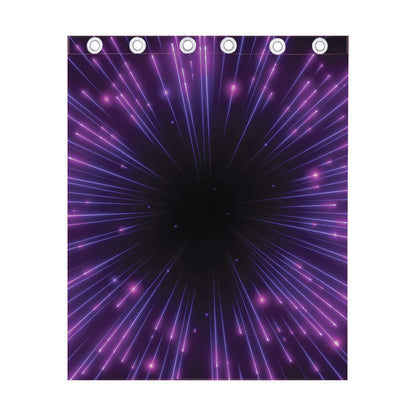 Purple Hyperspace Print Curtain