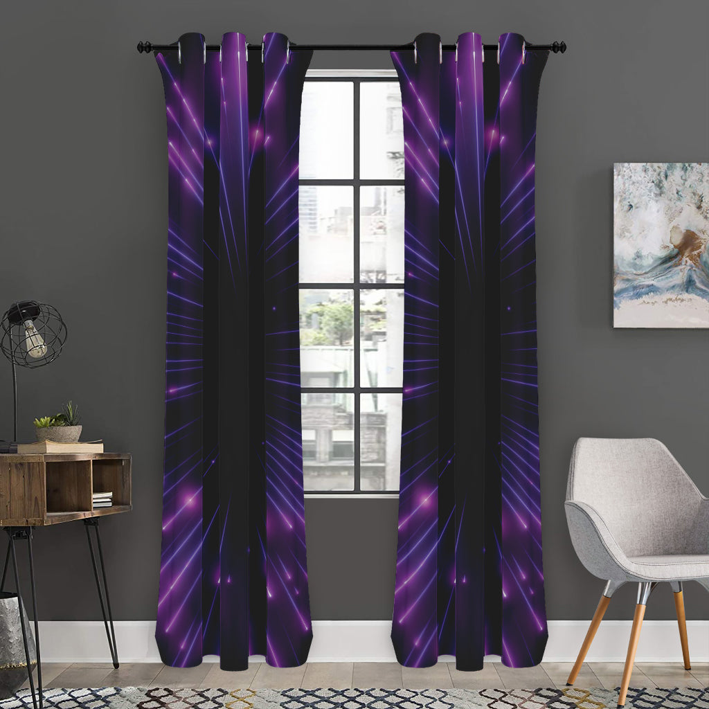 Purple Hyperspace Print Curtain