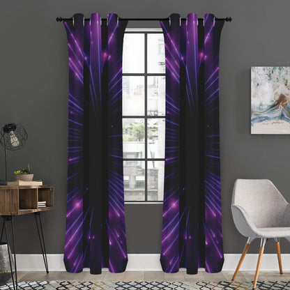 Purple Hyperspace Print Curtain