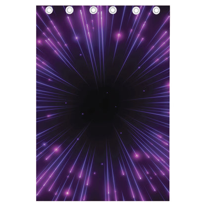 Purple Hyperspace Print Curtain