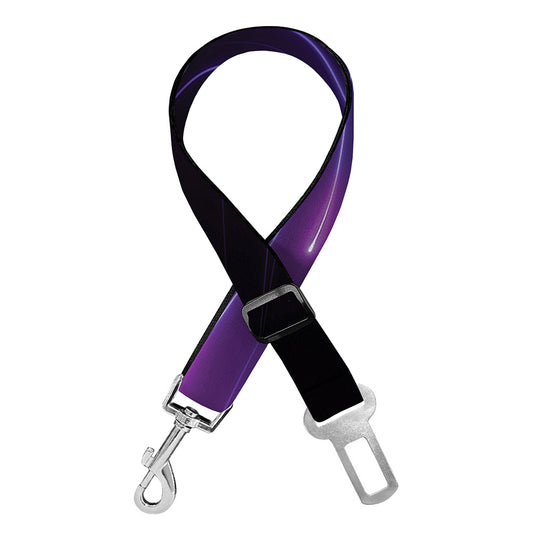 Purple Hyperspace Print Dog Seat Belt