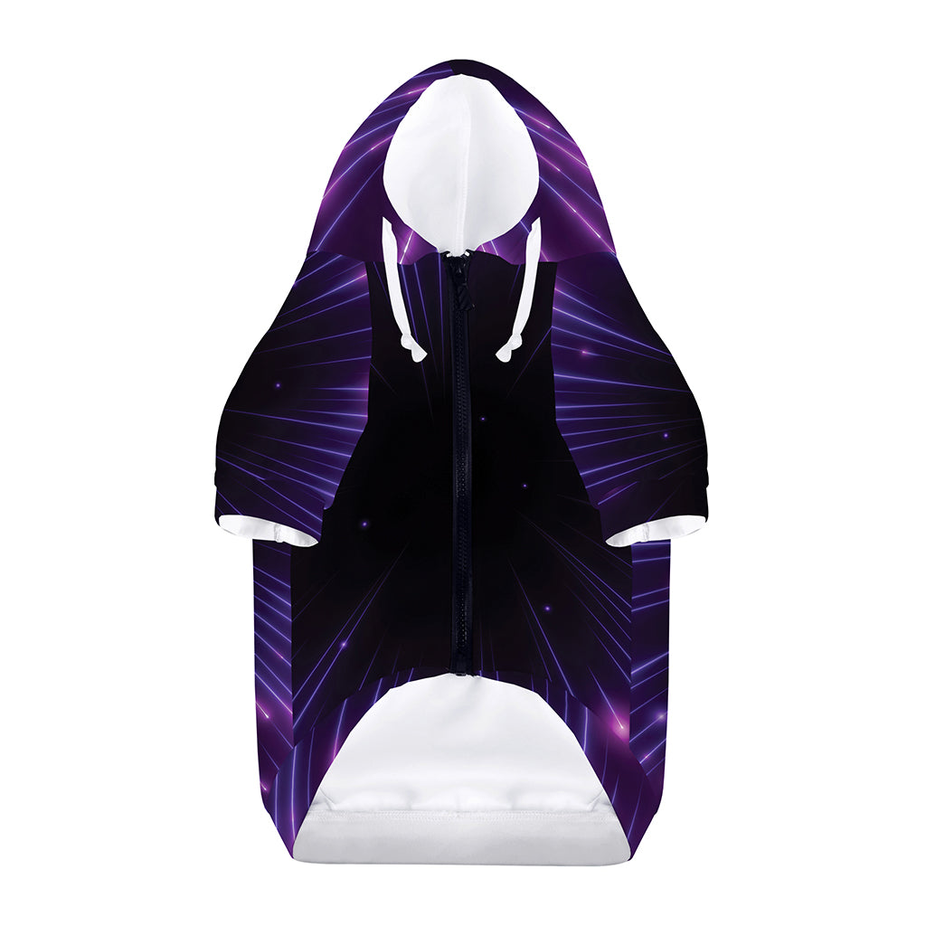 Purple Hyperspace Print Dog Zip Up Hoodie