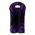 Purple Hyperspace Print Double Neoprene Wine Tote