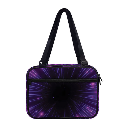 Purple Hyperspace Print Double Strap Bible Bag