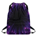 Purple Hyperspace Print Drawstring Backpack