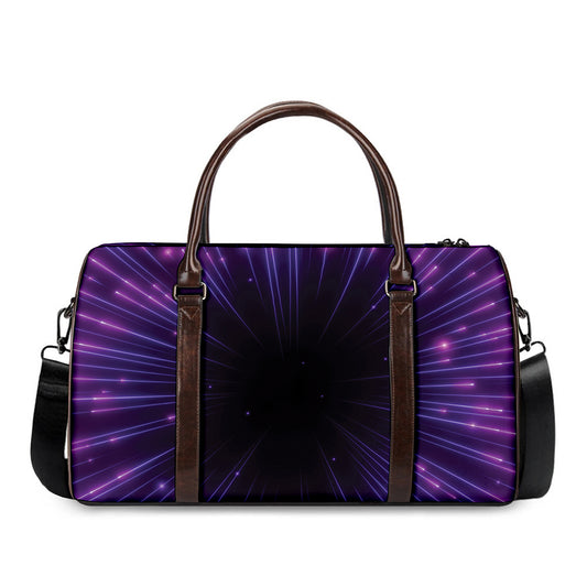Purple Hyperspace Print Duffle Bag