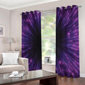 Purple Hyperspace Print Extra Wide Grommet Curtains