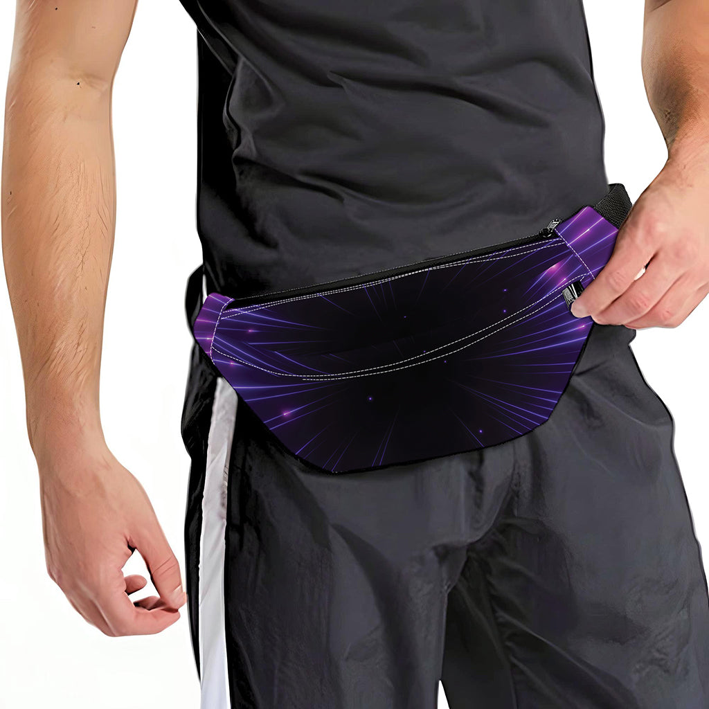 Purple Hyperspace Print Fanny Pack
