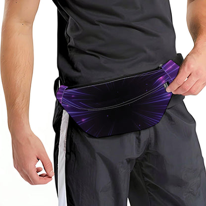 Purple Hyperspace Print Fanny Pack