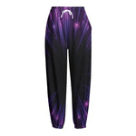 Purple Hyperspace Print Fleece Lined Knit Pants