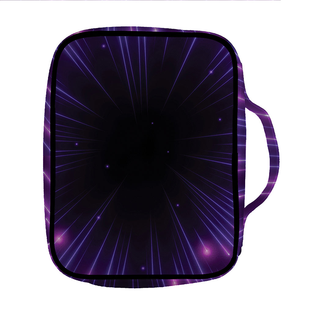 Purple Hyperspace Print Front Pocket Bible Bag