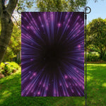 Purple Hyperspace Print Garden Flag