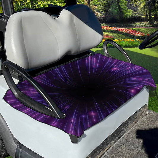 Purple Hyperspace Print Golf Cart Seat Cover