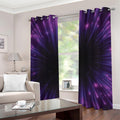 Purple Hyperspace Print Grommet Curtains
