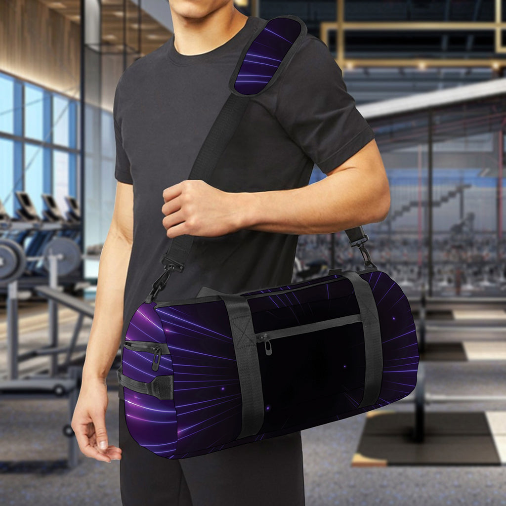 Purple Hyperspace Print Gym Bag