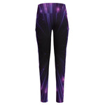 Purple Hyperspace Print High-Waisted Pocket Leggings