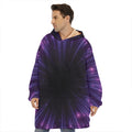 Purple Hyperspace Print Hoodie Blanket