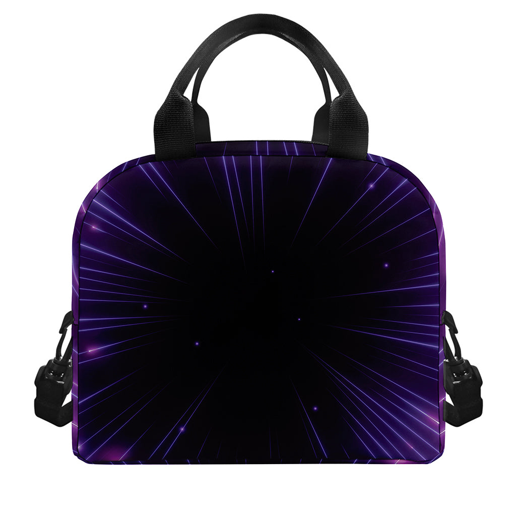 Purple Hyperspace Print Insulated Lunch Bag